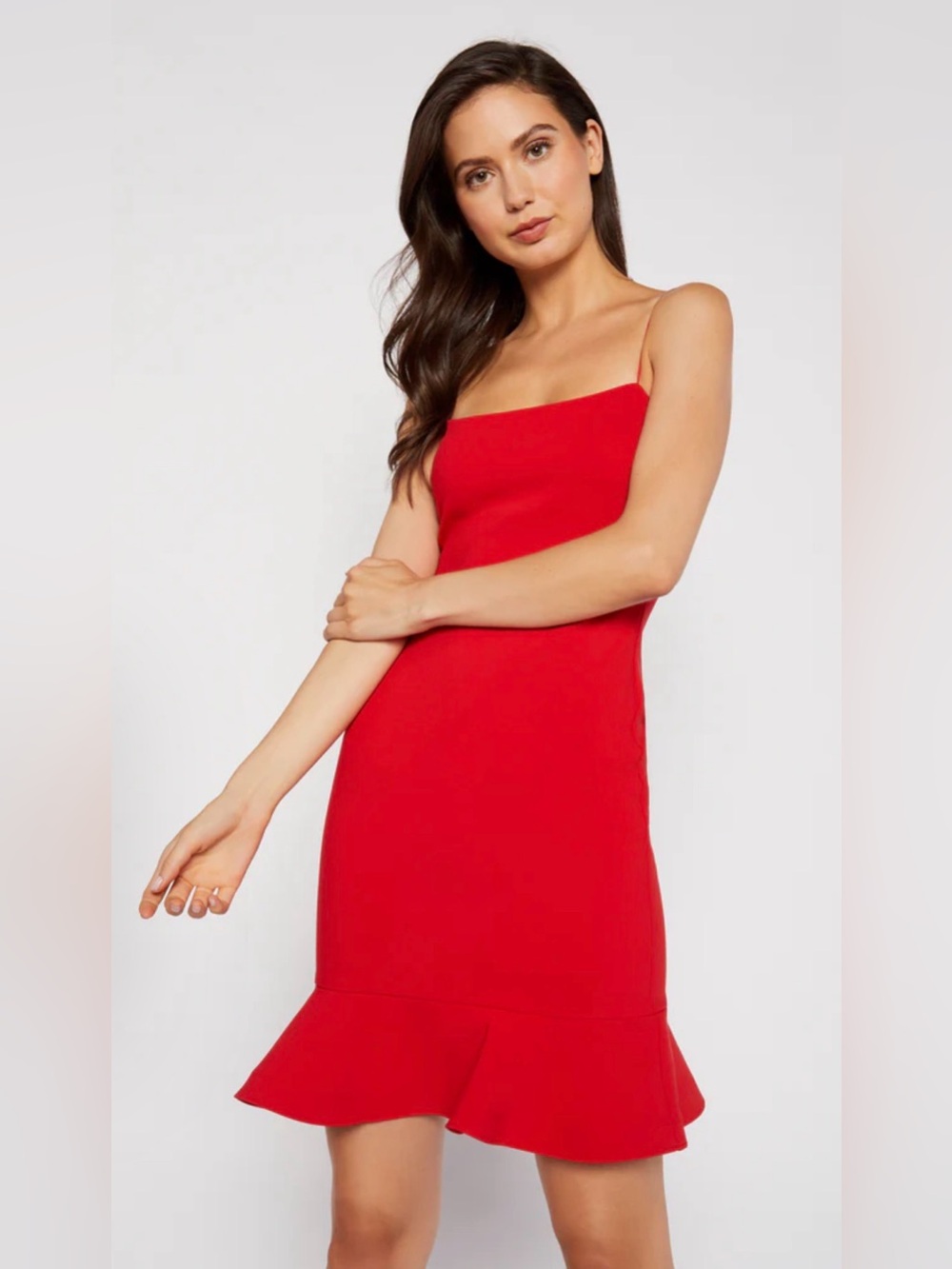 REVOLVE x LIKELY Banks Dress in Scarlet